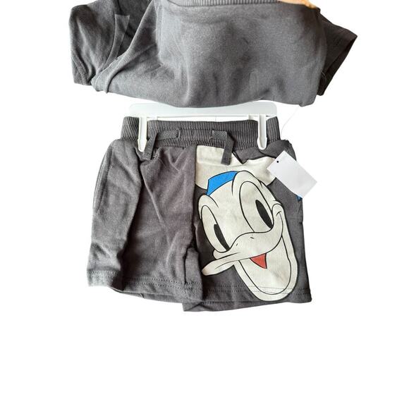 Disney Mickey Baby Gray Co Shorts Set Size 2T - Picture 4 of 7